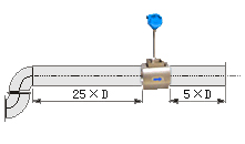 防爆渦街流量計(jì)直管段安裝要求示意圖四